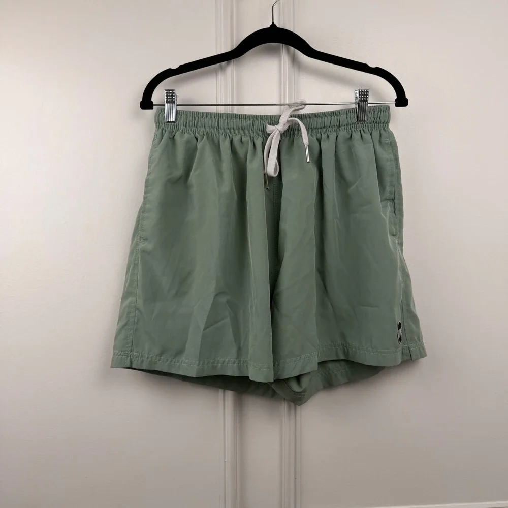 Cove USA Mens Sage Green Recycled Stretch Swim Trunks Board Shorts Size 36